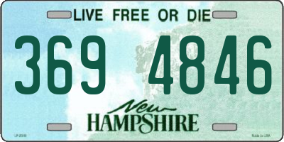 NH license plate 3694846