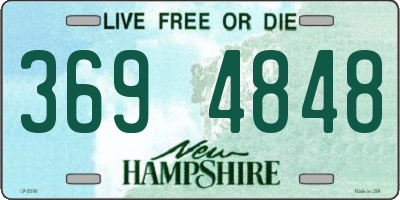 NH license plate 3694848