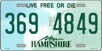 NH license plate 3694849