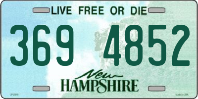 NH license plate 3694852