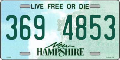 NH license plate 3694853