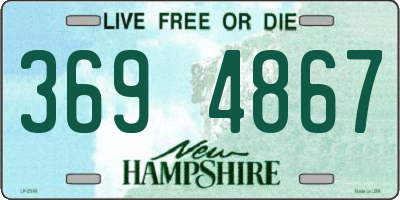 NH license plate 3694867