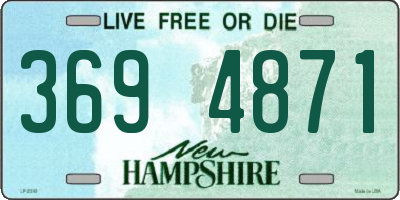NH license plate 3694871