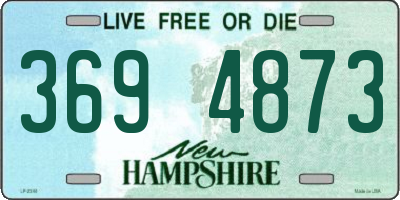 NH license plate 3694873