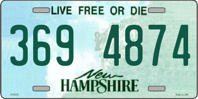 NH license plate 3694874