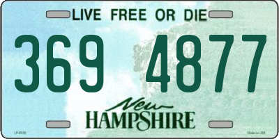 NH license plate 3694877