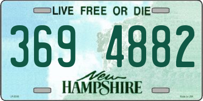 NH license plate 3694882