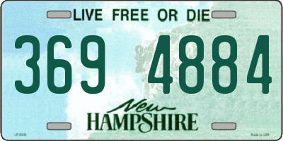 NH license plate 3694884