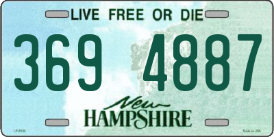 NH license plate 3694887