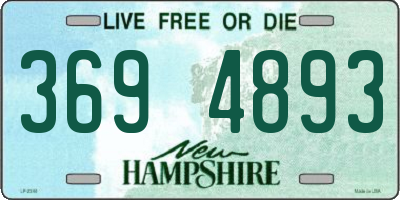 NH license plate 3694893