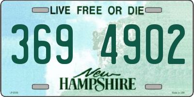 NH license plate 3694902