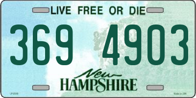 NH license plate 3694903