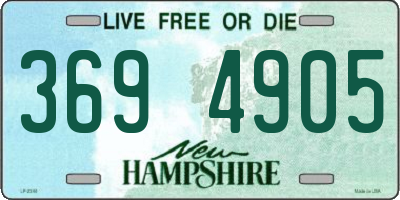 NH license plate 3694905