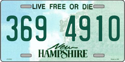 NH license plate 3694910