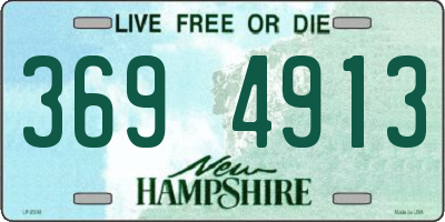 NH license plate 3694913