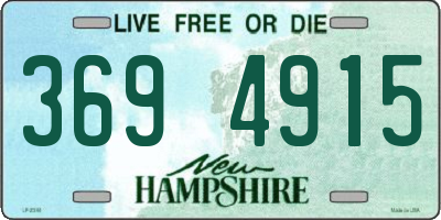 NH license plate 3694915