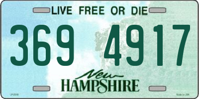 NH license plate 3694917