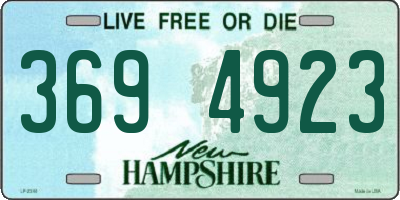 NH license plate 3694923