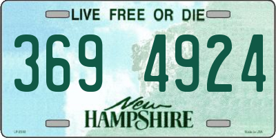 NH license plate 3694924