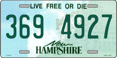 NH license plate 3694927