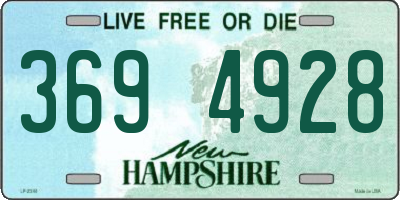 NH license plate 3694928