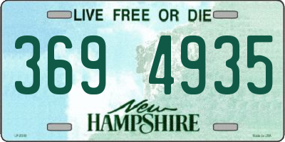 NH license plate 3694935