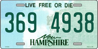 NH license plate 3694938