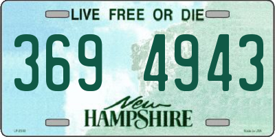 NH license plate 3694943