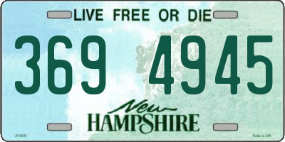 NH license plate 3694945