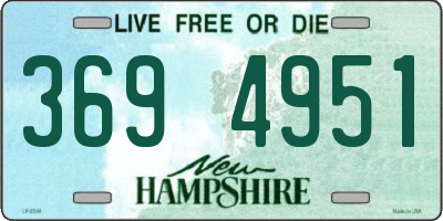 NH license plate 3694951
