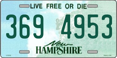 NH license plate 3694953