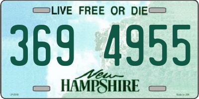 NH license plate 3694955