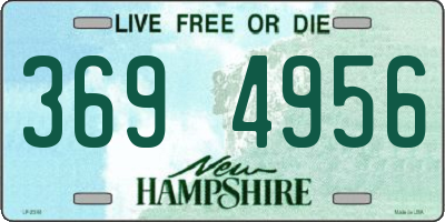 NH license plate 3694956