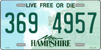NH license plate 3694957
