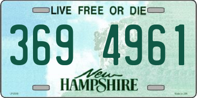 NH license plate 3694961