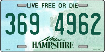 NH license plate 3694962