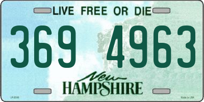 NH license plate 3694963