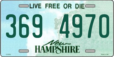 NH license plate 3694970