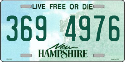 NH license plate 3694976