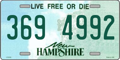 NH license plate 3694992