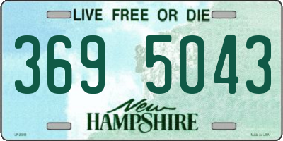 NH license plate 3695043