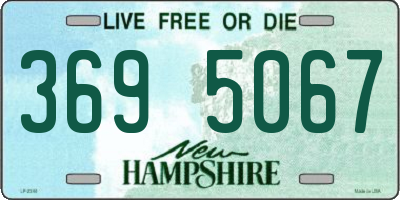 NH license plate 3695067