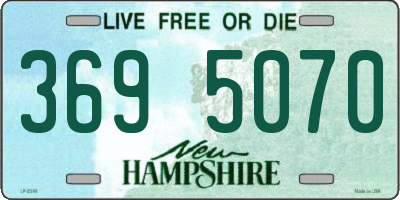 NH license plate 3695070