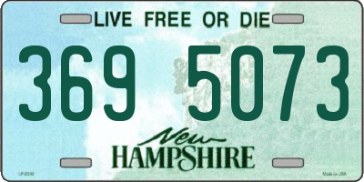 NH license plate 3695073