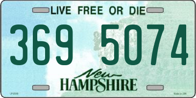 NH license plate 3695074
