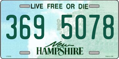 NH license plate 3695078