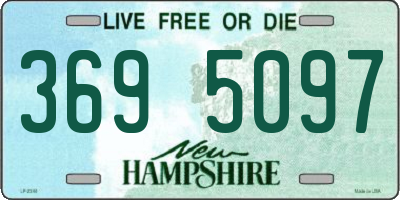 NH license plate 3695097