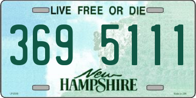 NH license plate 3695111