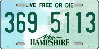 NH license plate 3695113