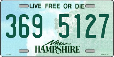 NH license plate 3695127